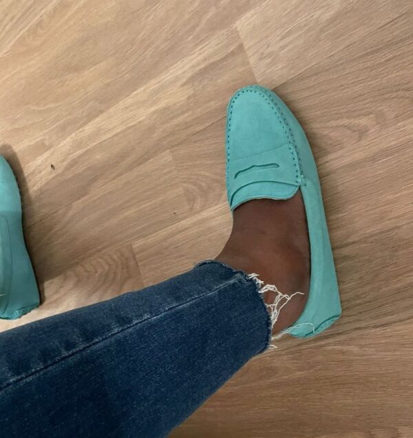 Moccasin Men & Women Shoes bleu vert